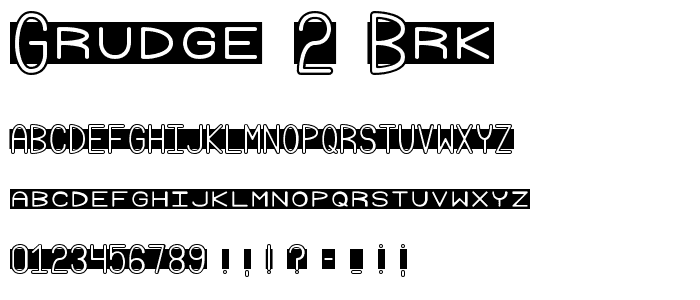 Grudge 2 BRK font